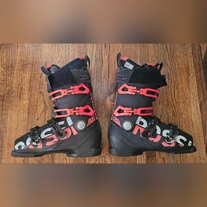 Rossignol Allspeed Pro 120 Black and Red Alpine Ski Boots - Men's 8.5
